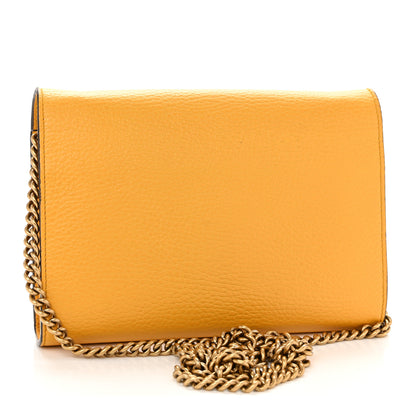 Gucci Calfskin Garden Dionysus Chain Wallet Yellow 2 of 12