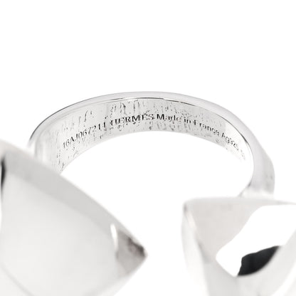 Hermes Sterling Silver Collier De Chien Rock Ring 53 6.5 5 of 6