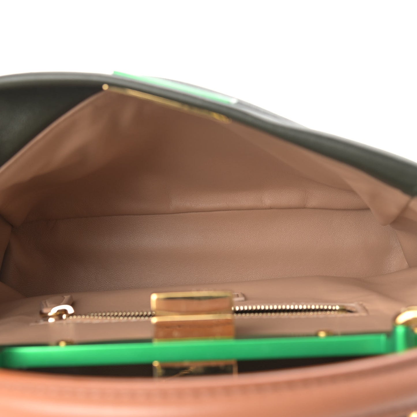 Nappa Colorblock Mini Peekaboo Iconic Satchel Oliva Vacchetta Powder Pink