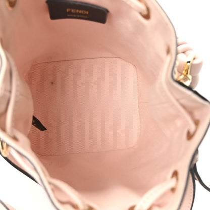 Fendi Canvas Nappa F is Fendi FF Embroidered Mini Mon Tresor Bucket Bag Baby Pink 5 of 10