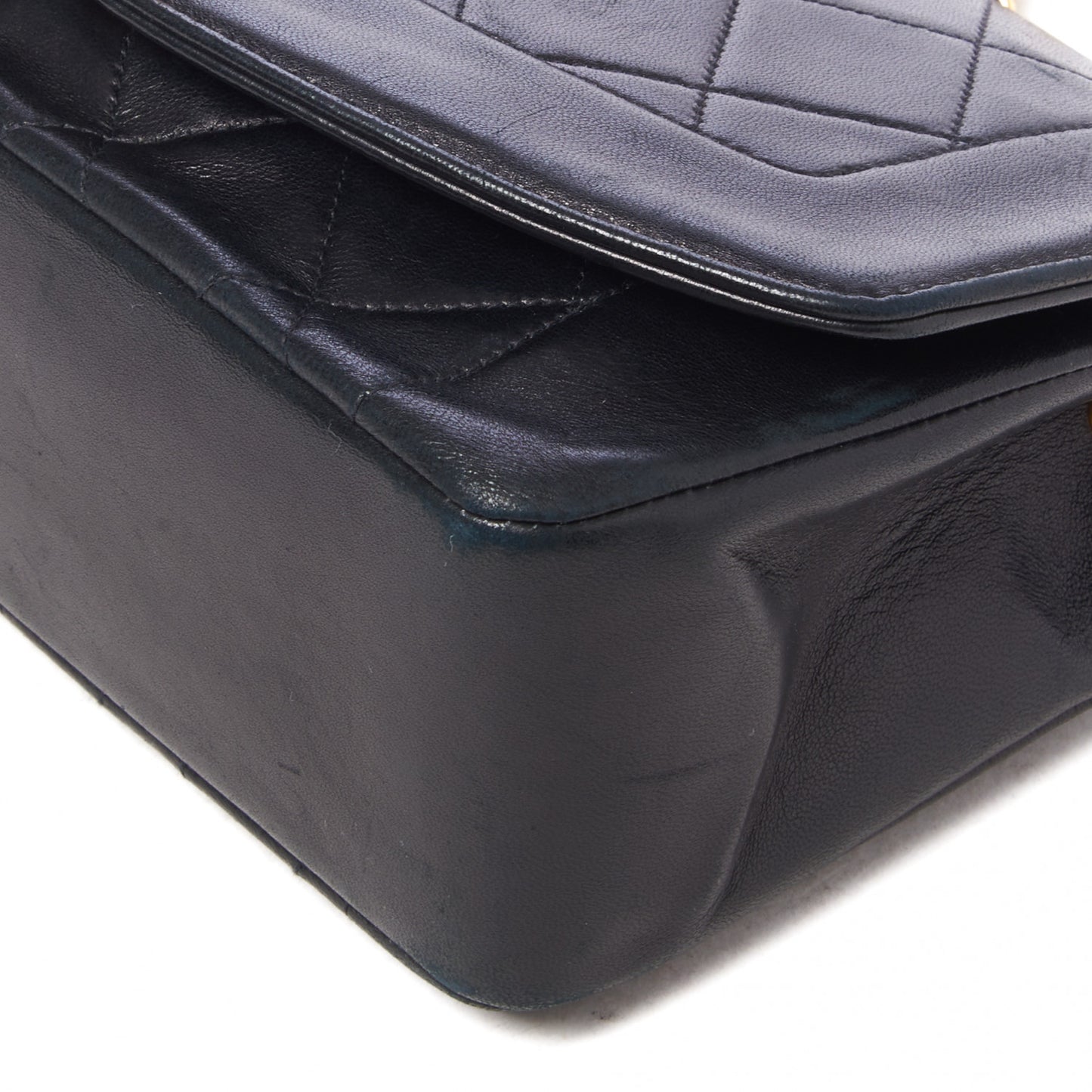 Lambskin Quilted Small Single Flap Black