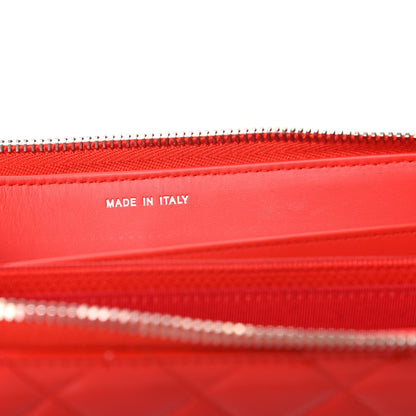 Chanel Patent Quilted Zip Wallet Red 8 of 11
