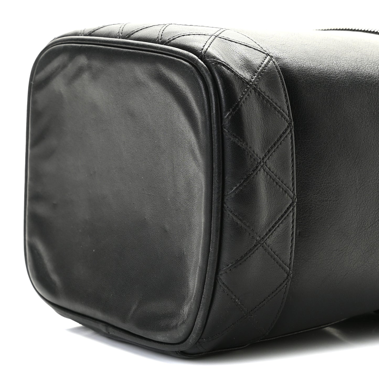 Lambskin Vanity Cosmetic Bag Black