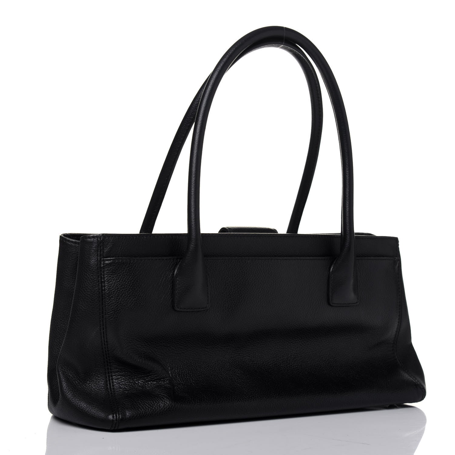 Chanel Calfskin Small Cerf Executive Shopper Tote Black 3 of 22