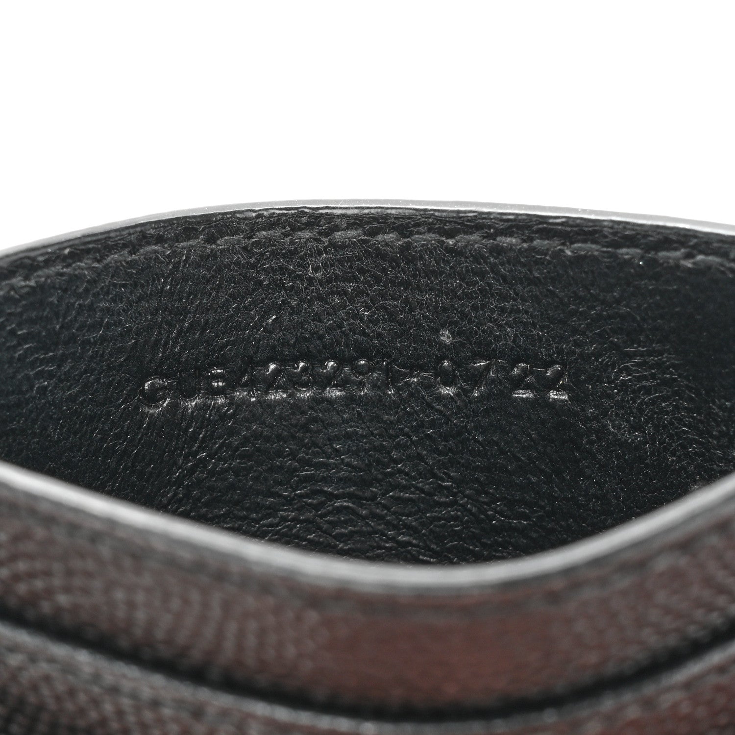 Saint Laurent Grain De Poudre Matelasse Chevron Monogram Credit Card Case Black 11 of 16