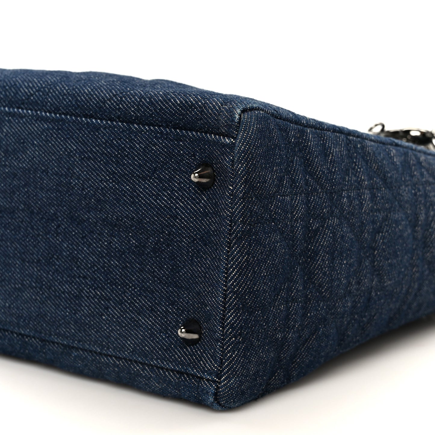 Denim Cannage Medium Lady Dior Blue Black