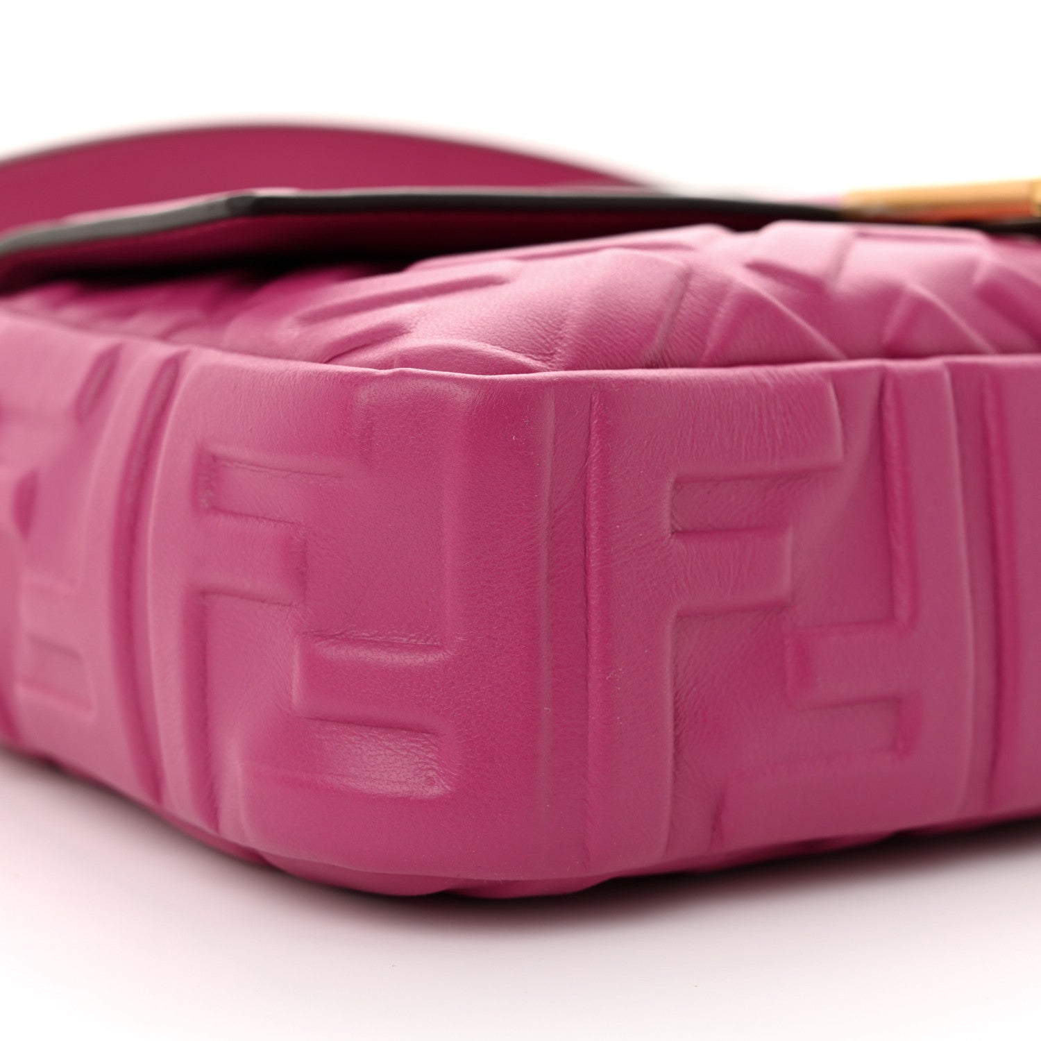 Fendi Nappa FF 1974 Embossed Baguette Ciclamino Pilar 8 of 10