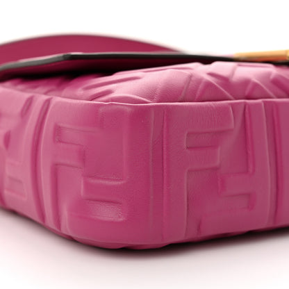 Fendi Nappa FF 1974 Embossed Baguette Ciclamino Pilar 8 of 10