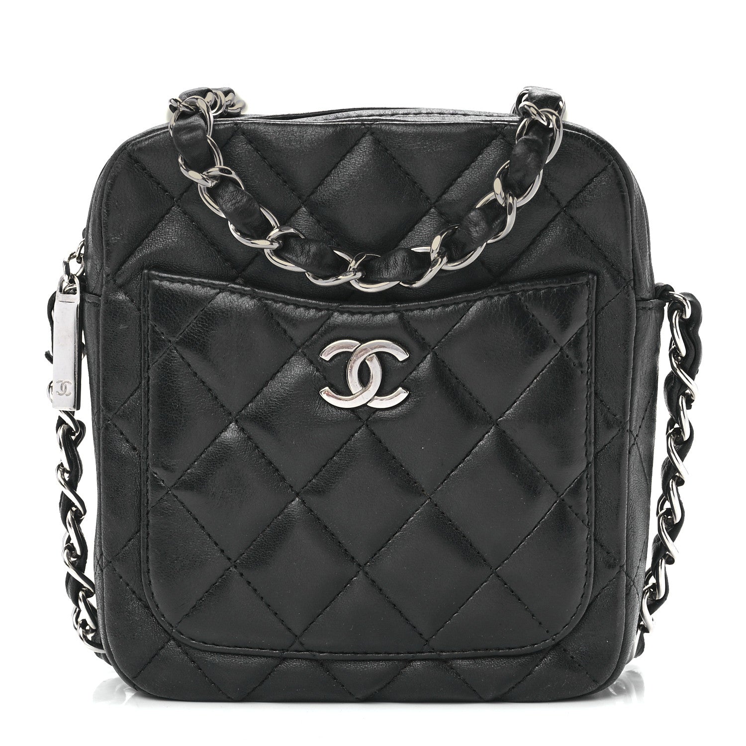 Chanel Lambskin Quilted Crossbody Black 1 of 10