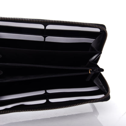 Gucci Guccissima Signature Crystal Cat Zip Around Wallet Black 5 of 8