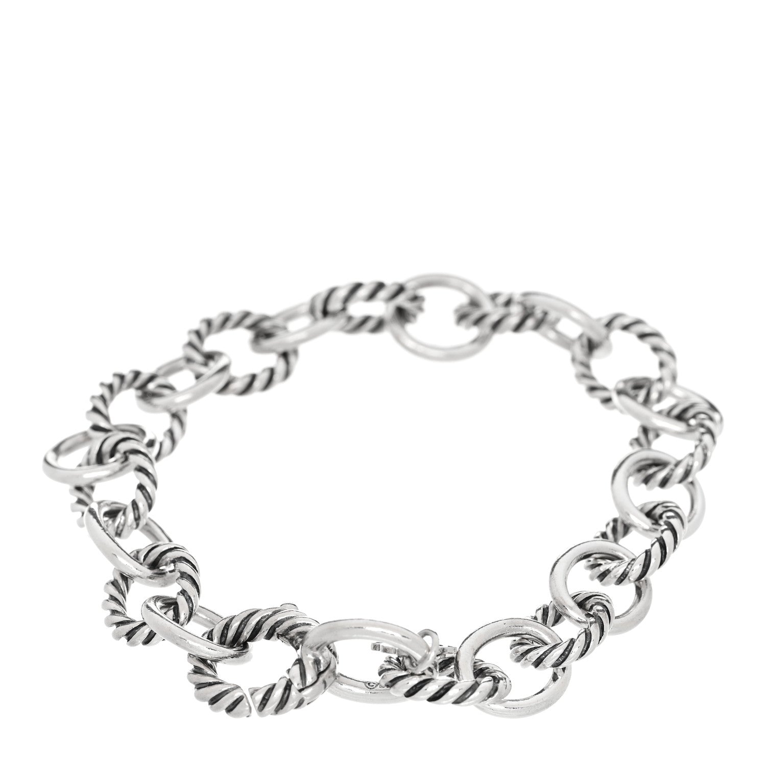 David Yurman Sterling Silver 10mm Medium Oval Link Bracelet
