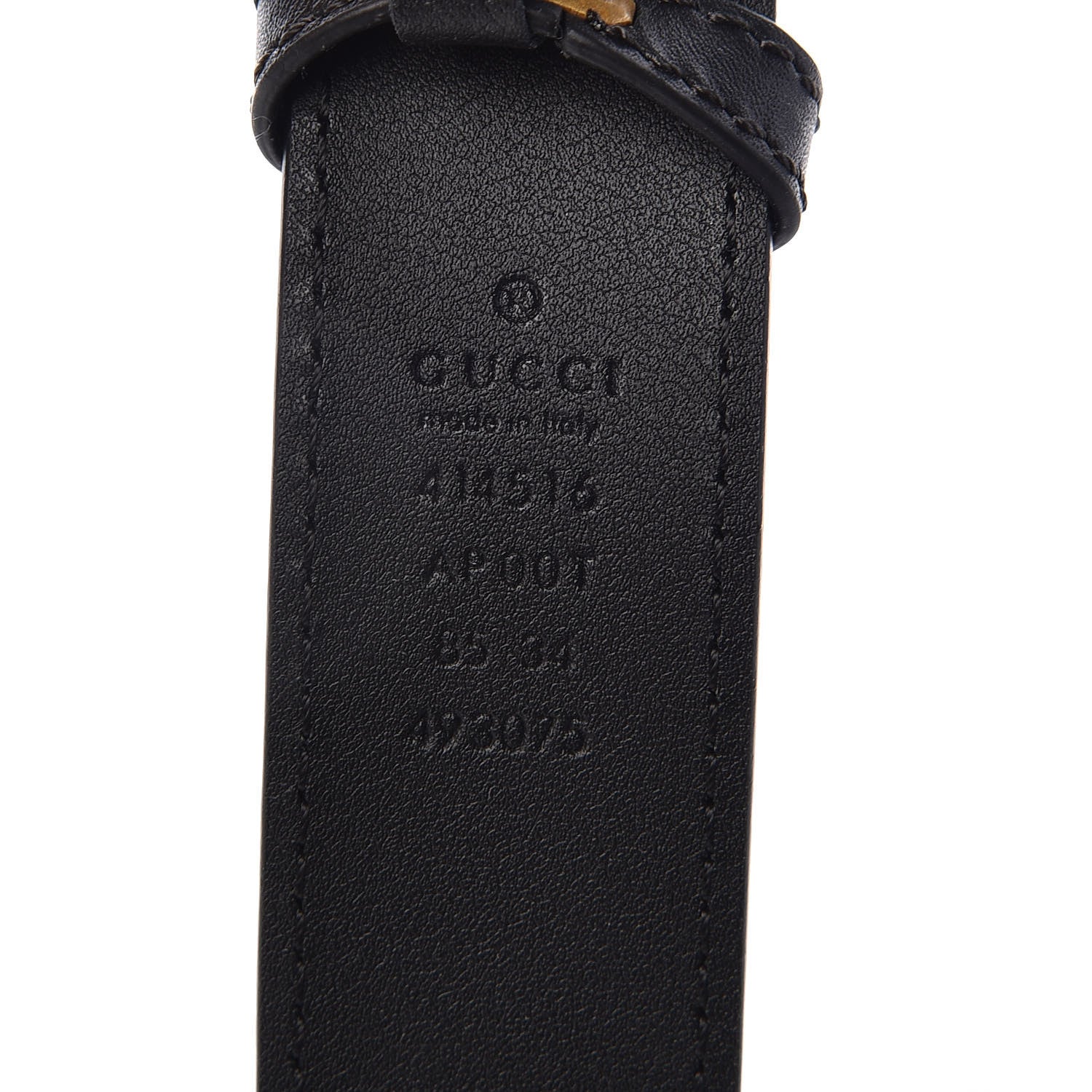Gucci Calfskin Double G 30mm Belt 85 34 Black 6 of 7