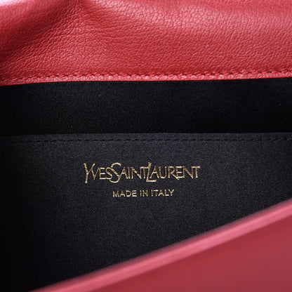 Saint Laurent Calfskin Monogram Large Belle De Jour Clutch Red 6 of 7