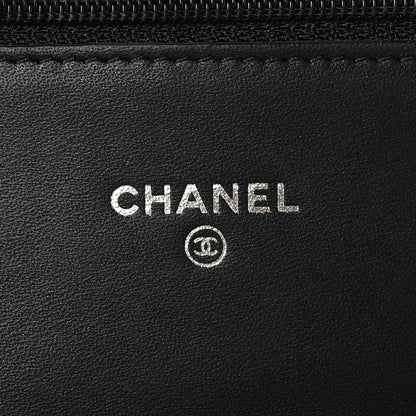 Chanel Patent Quilted Brilliant Wallet On Chain WOC Black 6 of 9