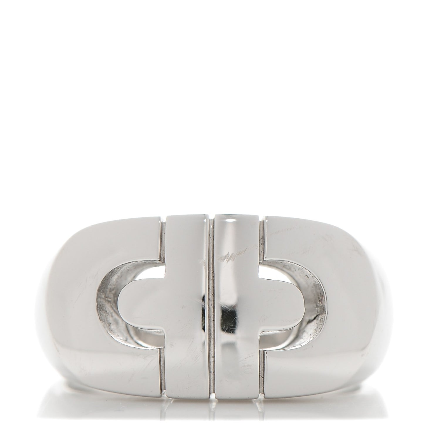 BVLGARI 18K White Gold Parentesi Ring 6.5
