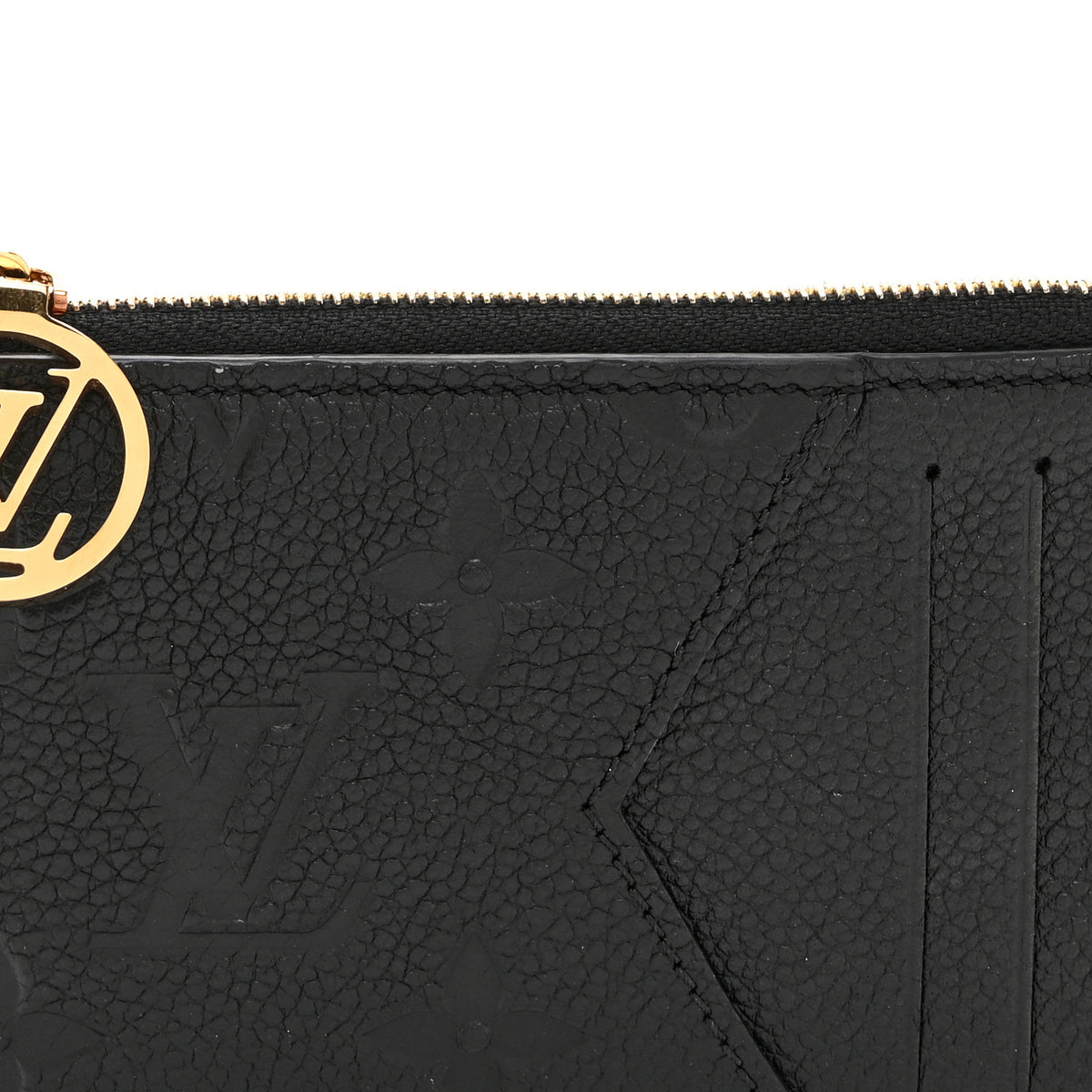 Empreinte Monogram Zipped Romy Card Holder Black