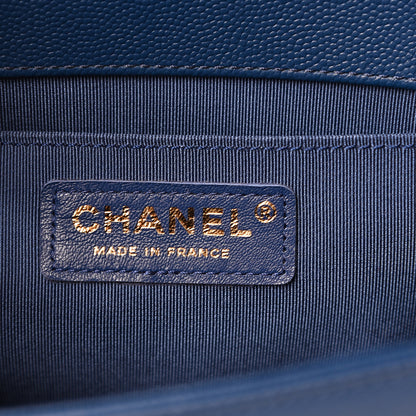 Chanel Caviar Quilted Medium Boy Flap Blue 5 of 8