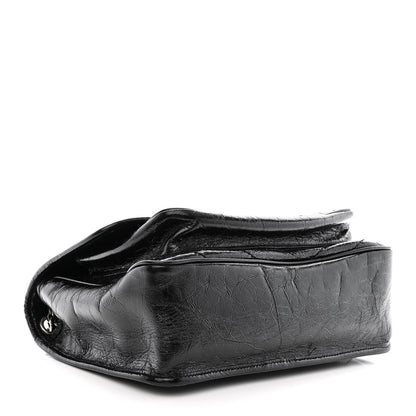 Saint Laurent Crinkled Calfskin Matelasse Monogram Medium Niki Chain Satchel Black 4 of 11