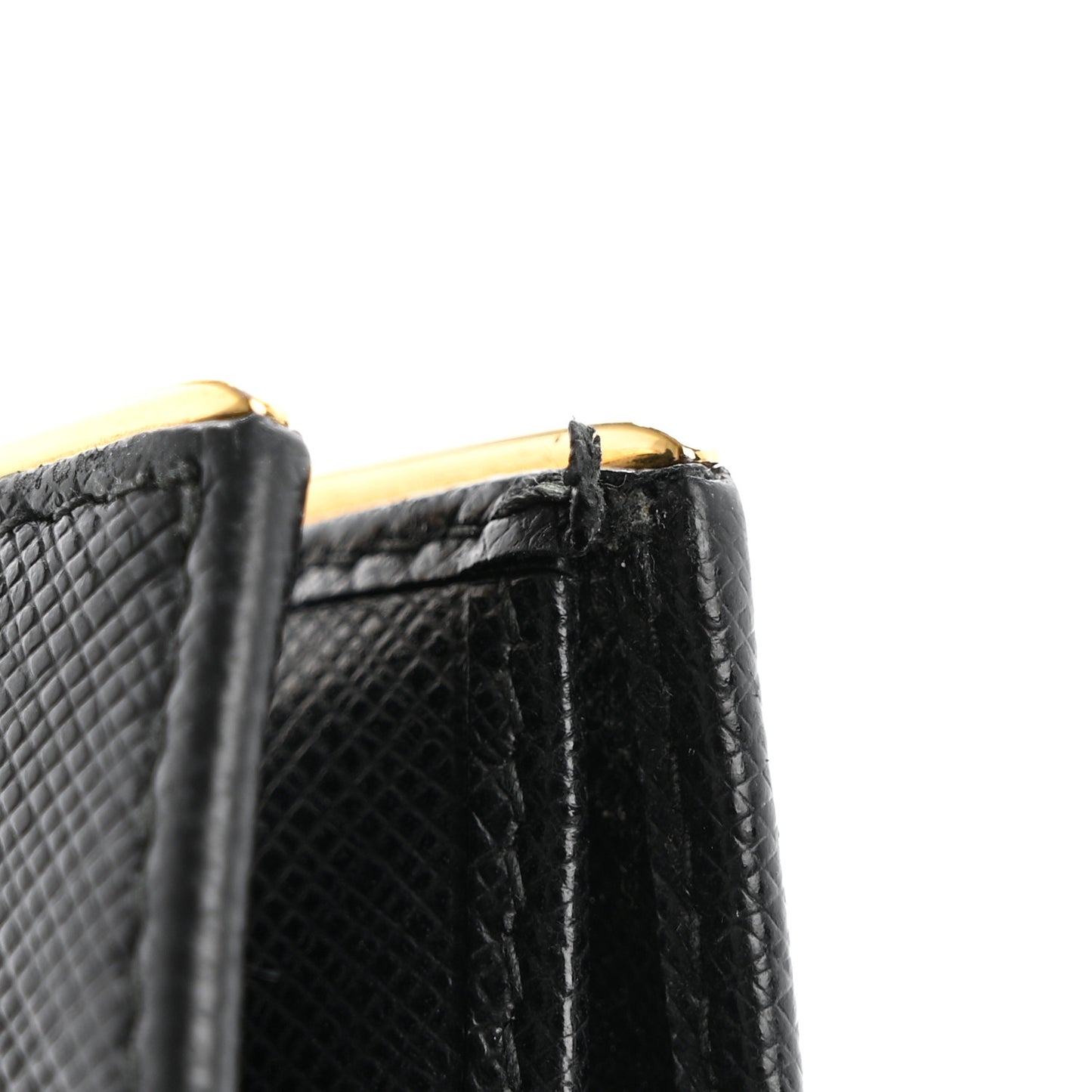 Saffiano Metal Bi-Fold Wallet Black
