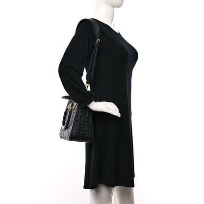 Fendi Nappa FF 1974 Embossed Small FF Tote Black 2 of 9