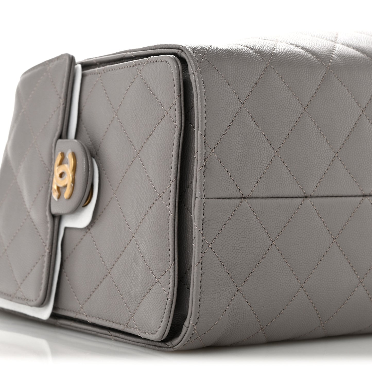 Caviar Quilted Medium Chanel 25 Handbag Dark Grey