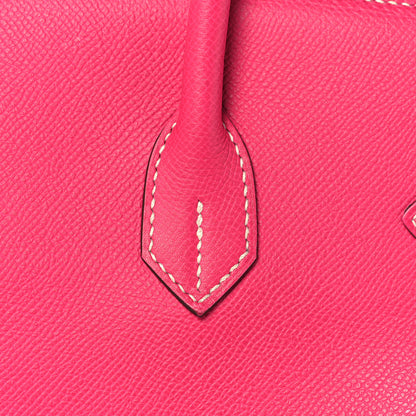 Hermes Epsom Candy Birkin 35 Rose Tyrien Rubis 14 of 51