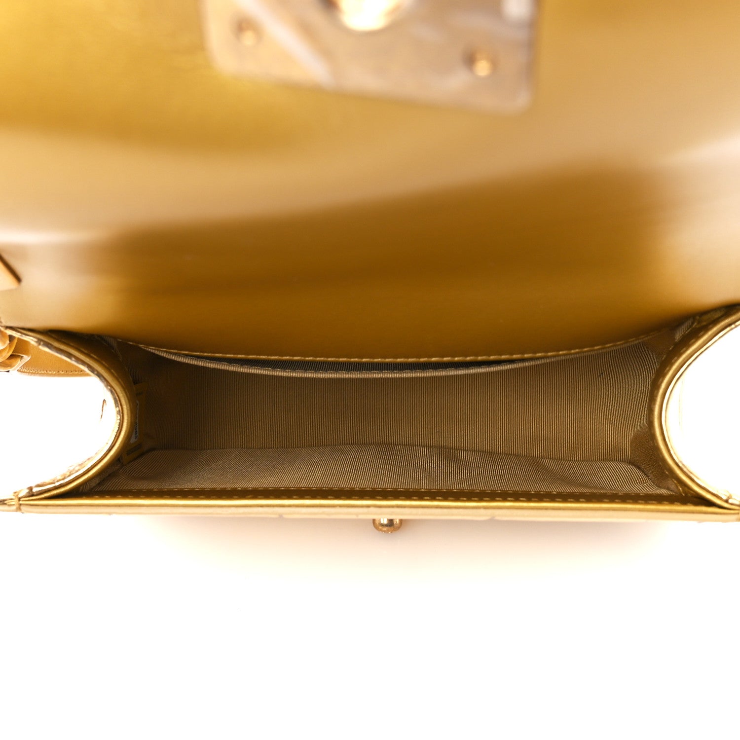 Chanel Metallic Calfskin Crocodile Embossed Graffiti Medium Cocodile Boy Flap Gold 5 of 11