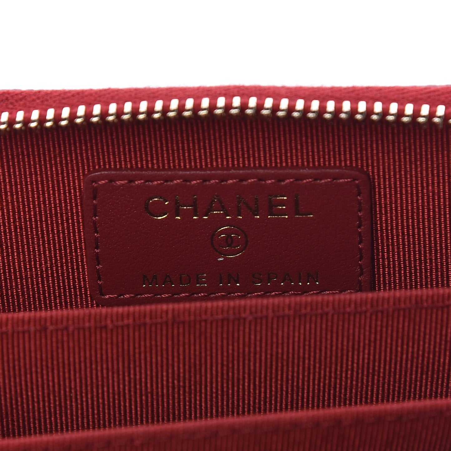 Caviar Quilted Zip Coin Purse Red