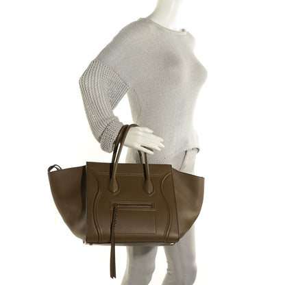 Celine Supple Calfskin Medium Phantom Luggage Khaki 2 of 9