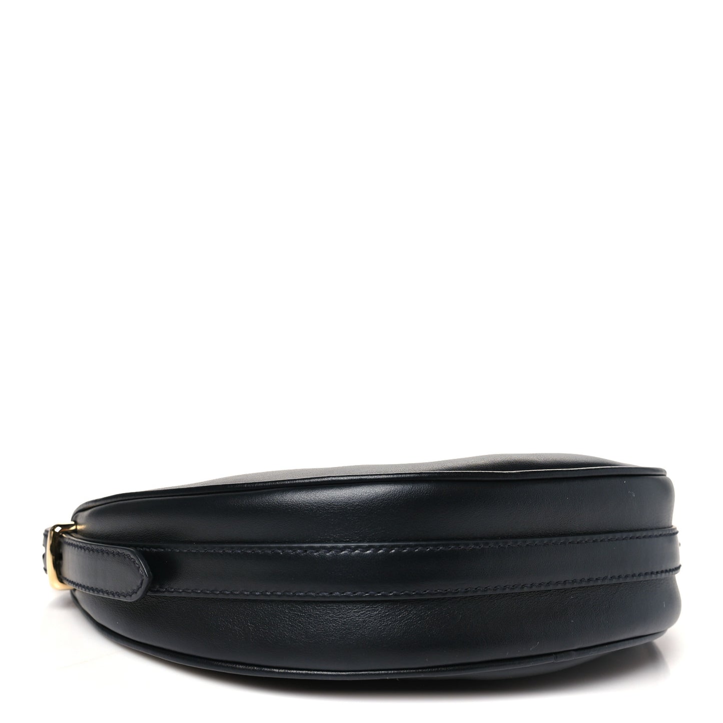 Soft Calfskin Arque Shoulder Bag Black