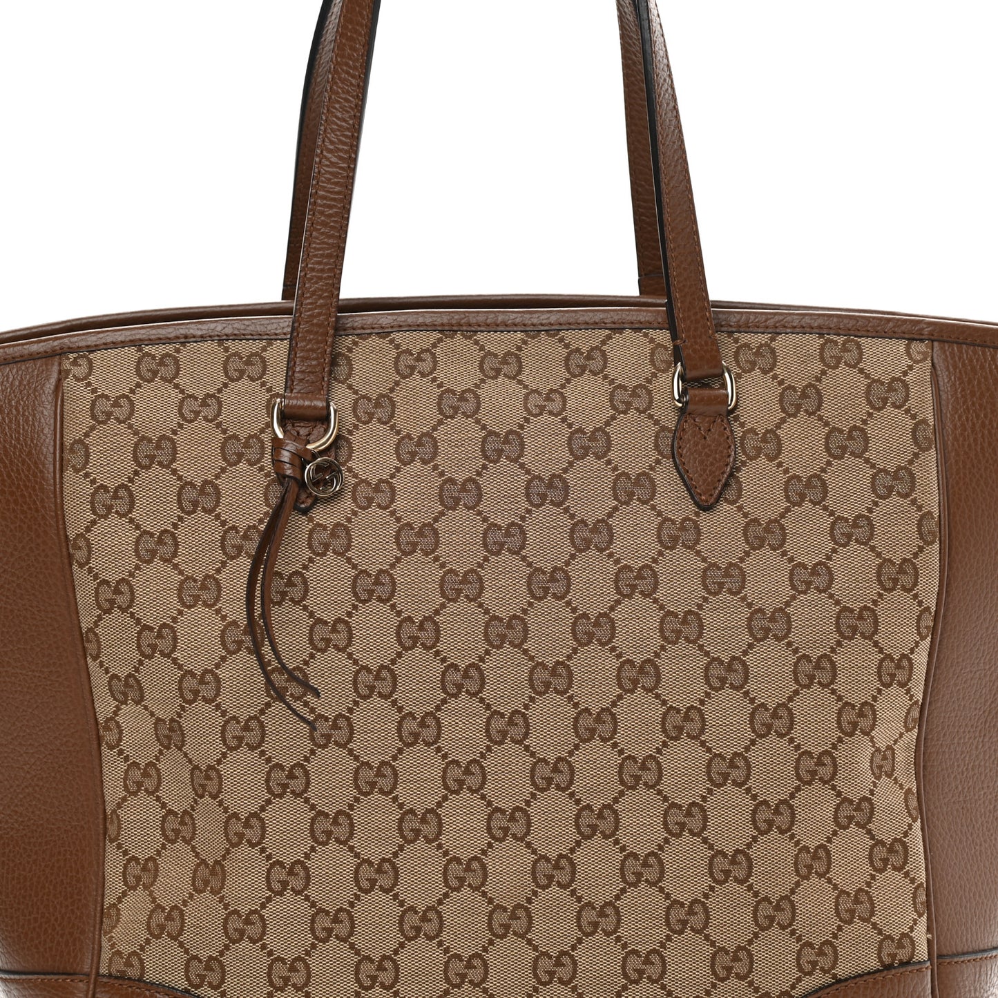 Monogram Medium Bree Zippered Tote Beige Tabacco