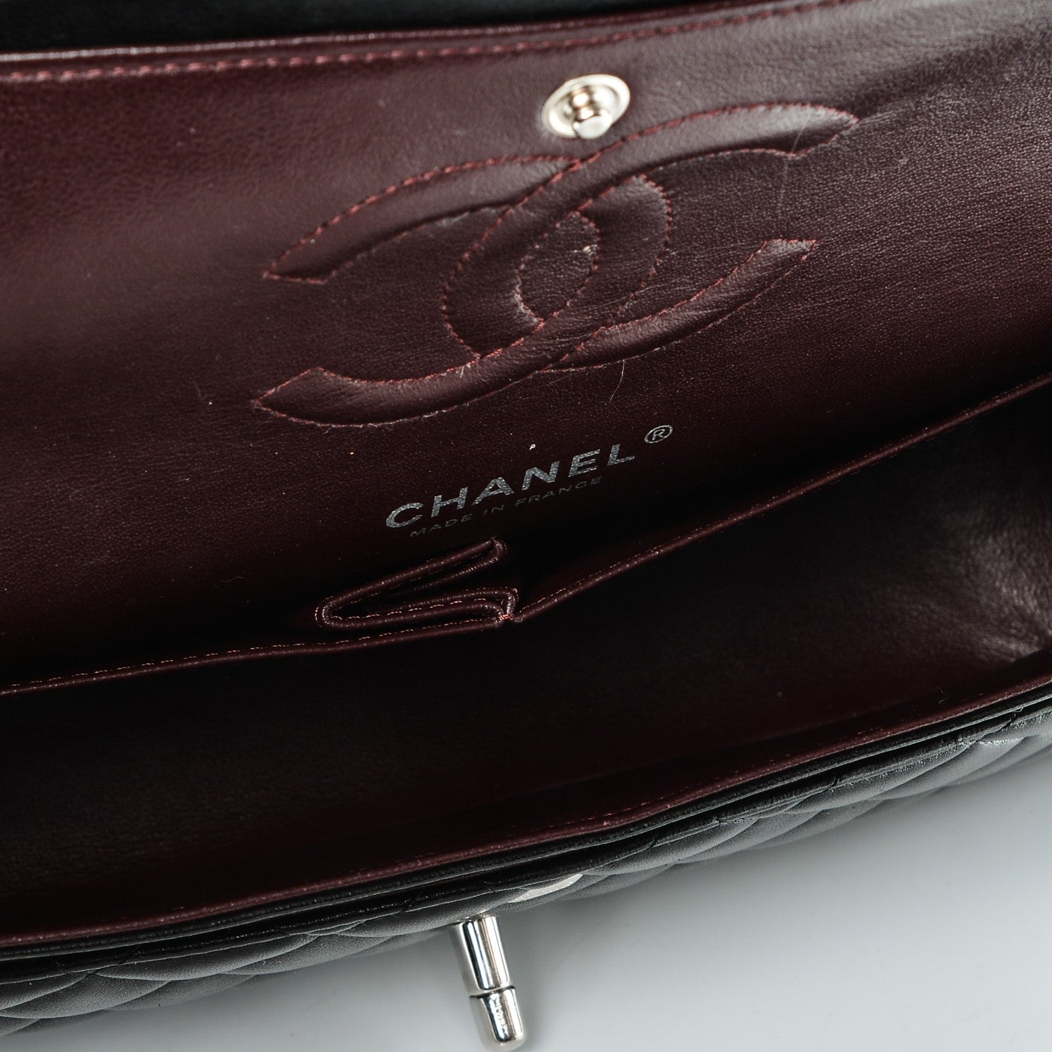 Chanel Lambskin Quilted Medium Double Flap Black 5 of 7