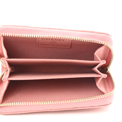 Chanel Lambskin Quilted Zip Around Coin Purse Light Pink 5 of 9