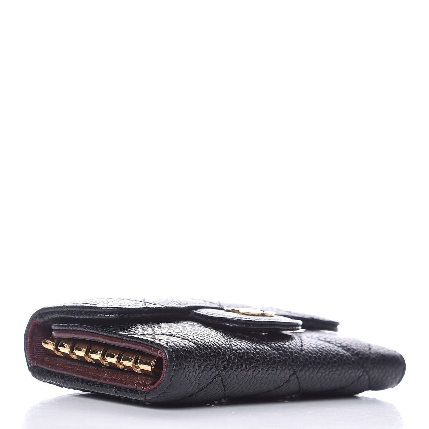 Caviar Quilted 6 Key Holder Black
