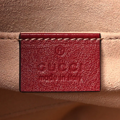 Gucci Wonka Grain Calfskin Small Diana Tote Bag Dark Red Orange Fluo 6 of 10