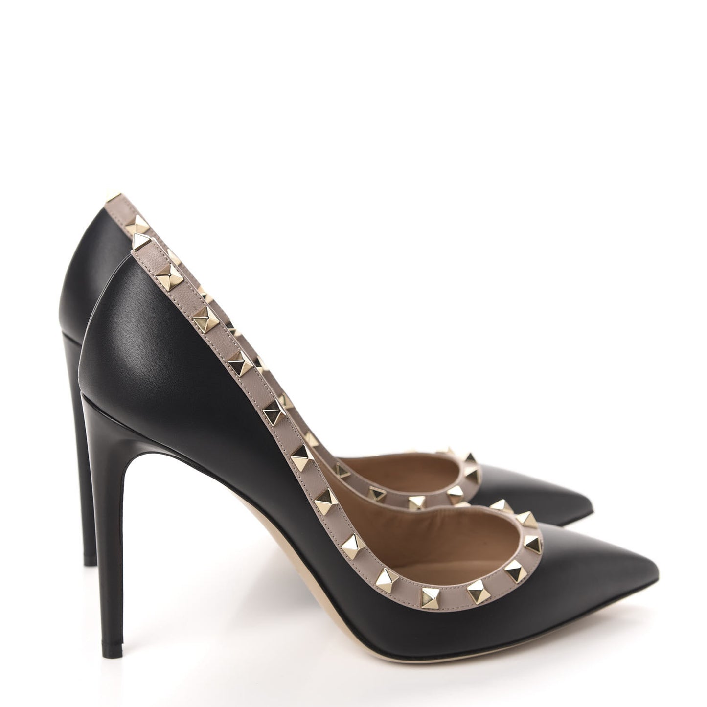 Nappa Rockstud 100mm Pumps 41 Black Poudre