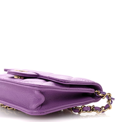 Chanel Caviar Quilted Mini Chain Bag Purple 10 of 11