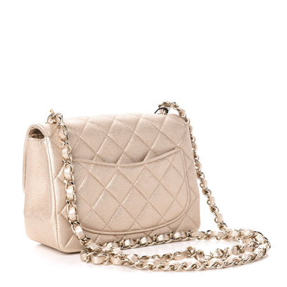 Chanel Metallic Lambskin Quilted Mini Square Flap Gold 3 of 10