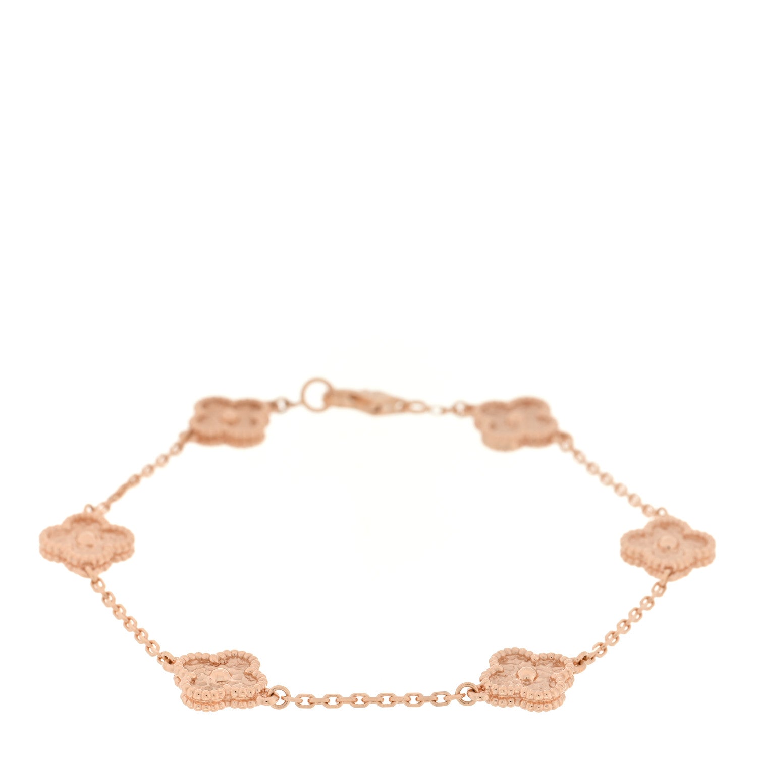 Van Cleef & Arpels 18K Rose Gold 6 Motifs Sweet Alhambra Bracelet 1 of 5