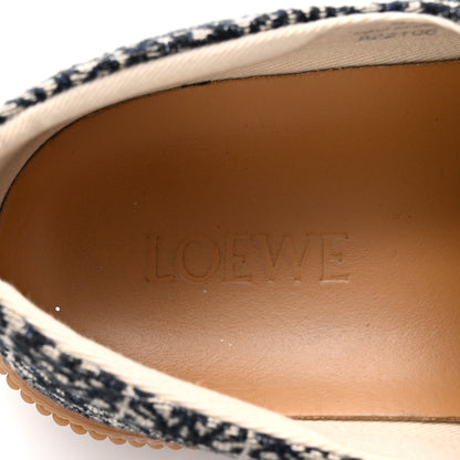 Loewe Jacquard Anagram Calfskin Flap Sneakers 41 Navy 8 of 10