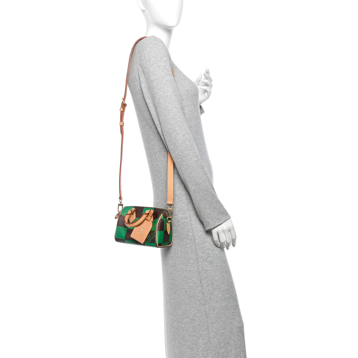 Louis Vuitton Damier Pop Speedy Bandouliere 18 Green 2 of 10