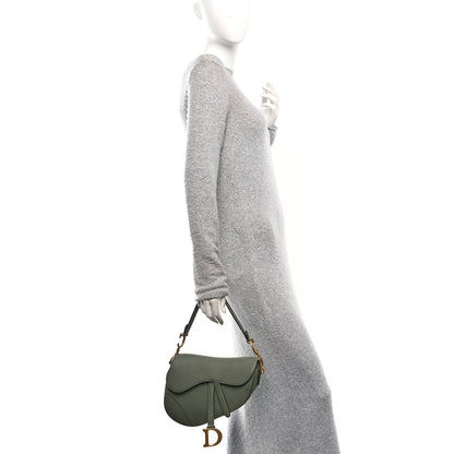 Christian Dior Grained Calfskin Saddle Bag Sage 2 of 10