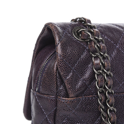 Chanel Iridescent Caviar Quilted Large Chic Flap Purple 14 of 15
