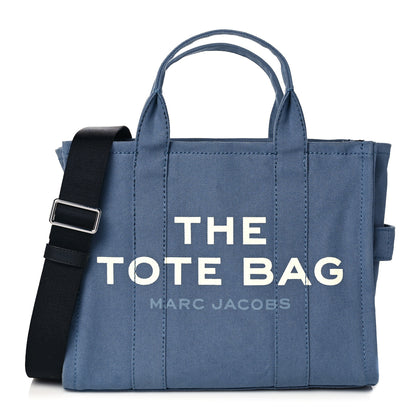 Marc Jacobs Cotton Canvas The Traveler Tote Bag Blue Shadow 1 of 10