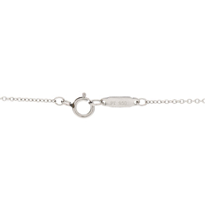 Tiffany Platinum 18K Rose Gold Diamond Vintage Lock Pendant Necklace 7 of 8