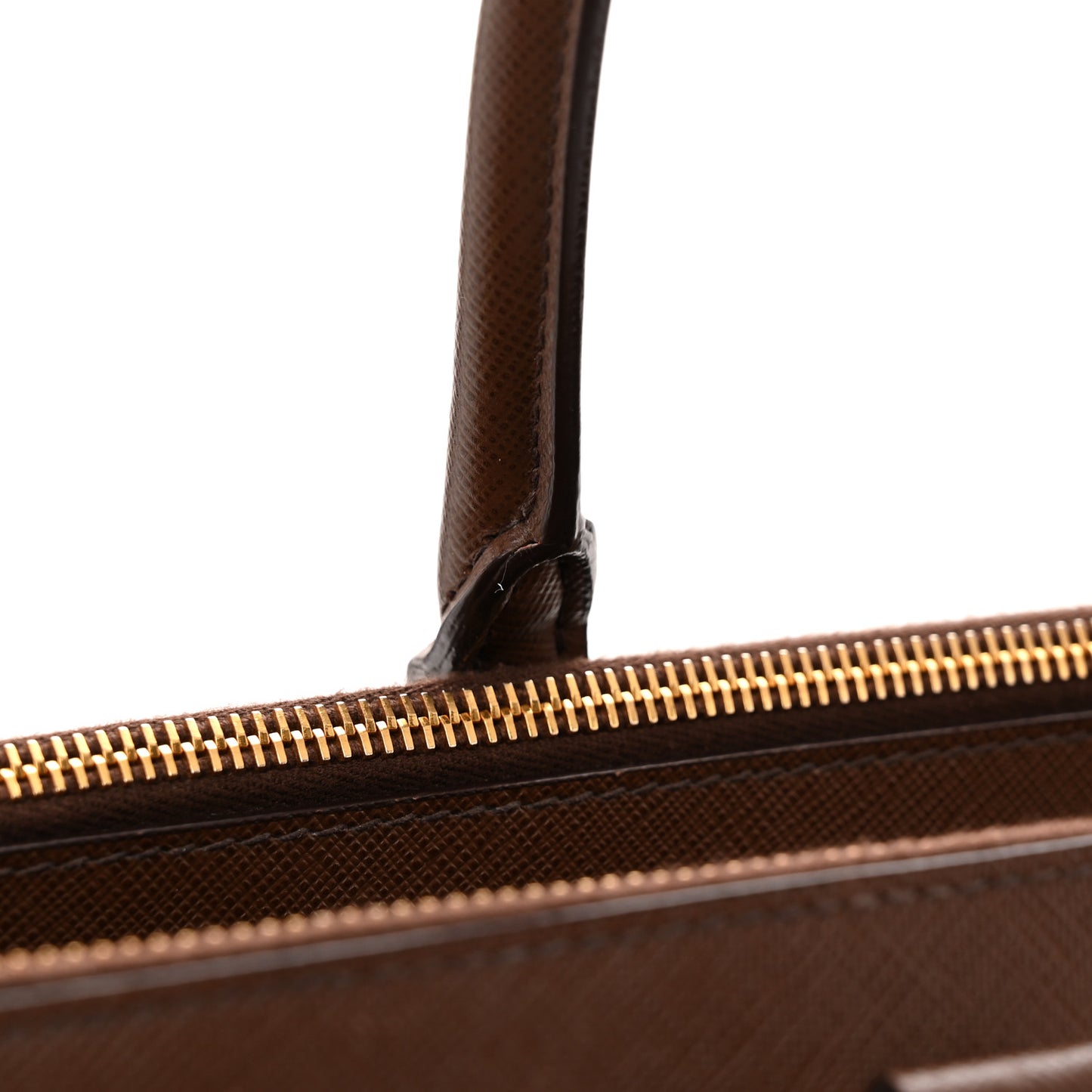 Saffiano Lux Large Galleria Double Zip Tote Cacao