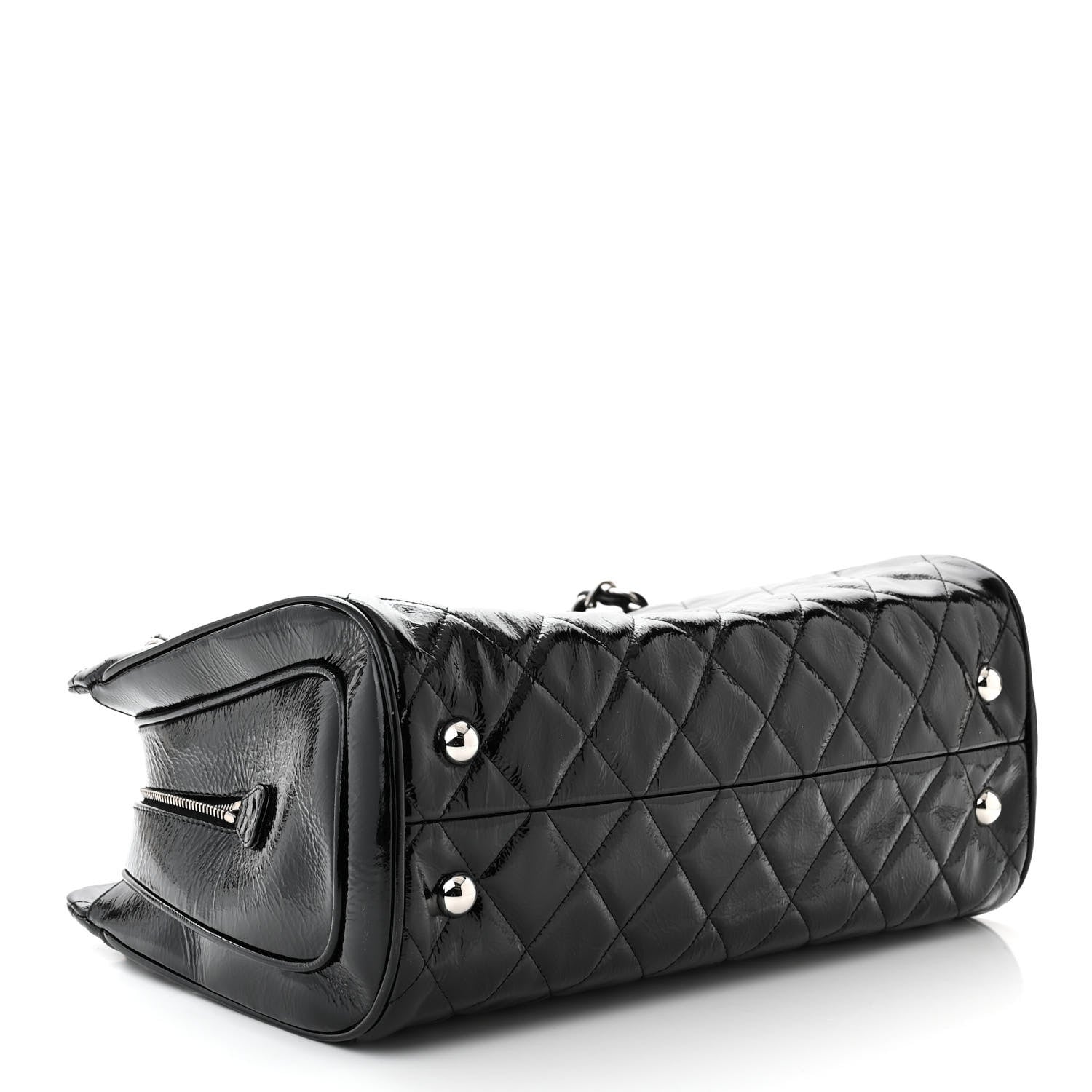 Chanel Patent Quilted Tote Black 4 of 11