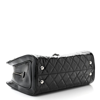 Chanel Patent Quilted Tote Black 4 of 11