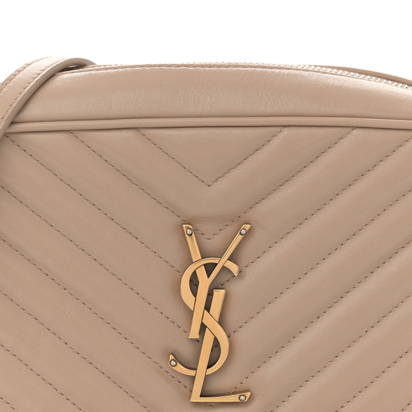Calfskin Matelasse Monogram Lou Camera Bag Dark Beige