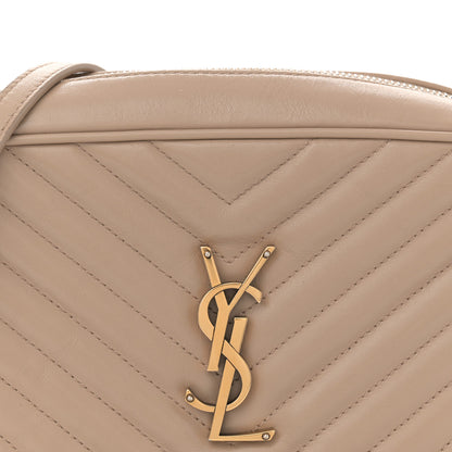 Saint Laurent Calfskin Matelasse Monogram Lou Camera Bag Dark Beige 8 of 13